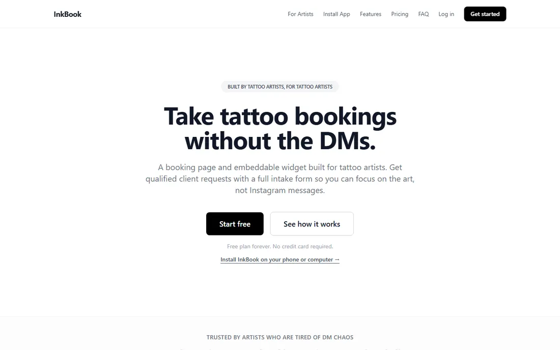 InkBook homepage