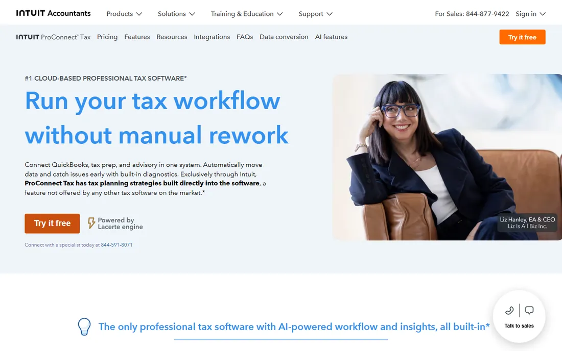 ProConnect Tax homepage