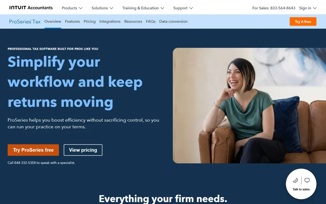 ProSeries homepage