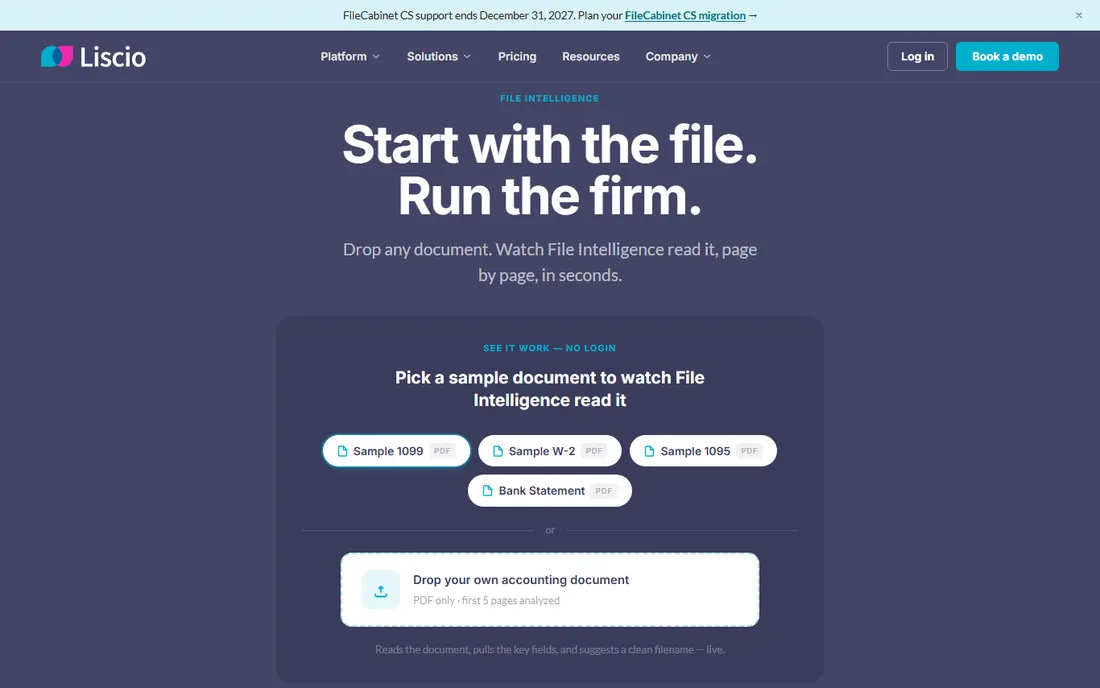 Liscio homepage