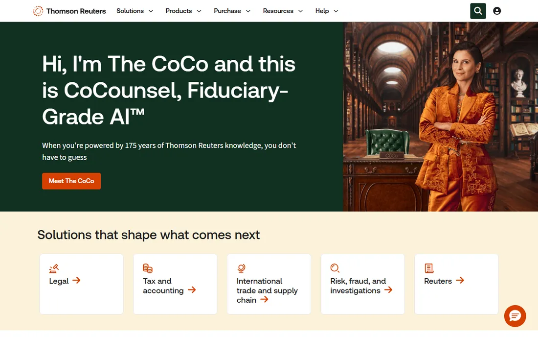Thomson Reuters homepage