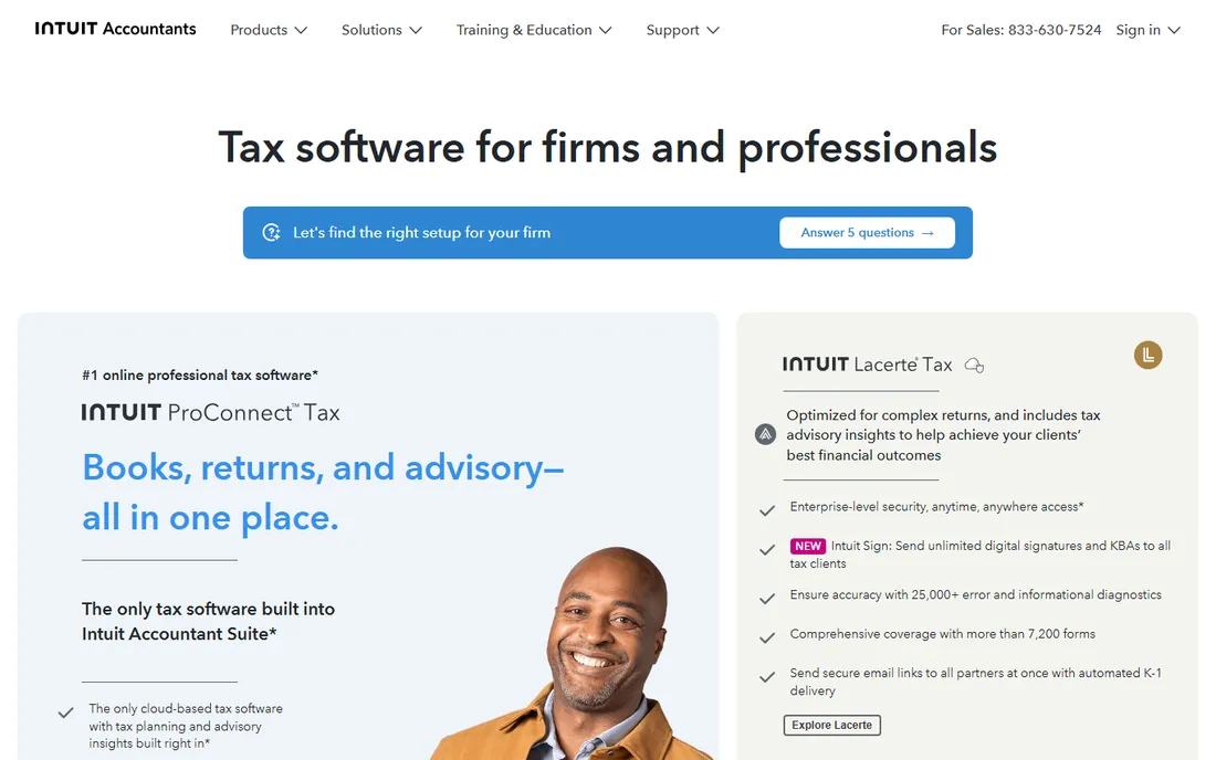 ProConnect Tax homepage