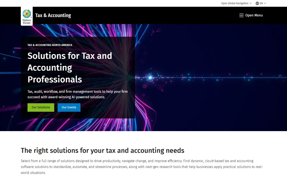 CCH Axcess Tax homepage