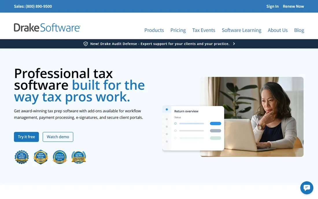 Drake Tax homepage