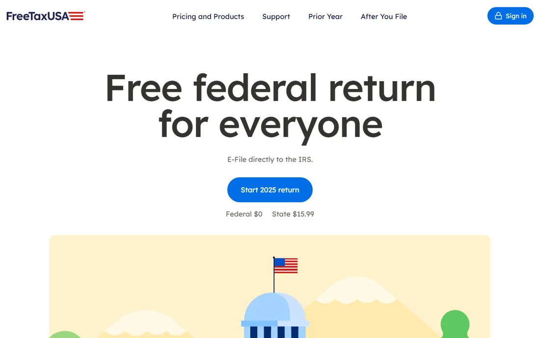 FreeTaxUSA homepage