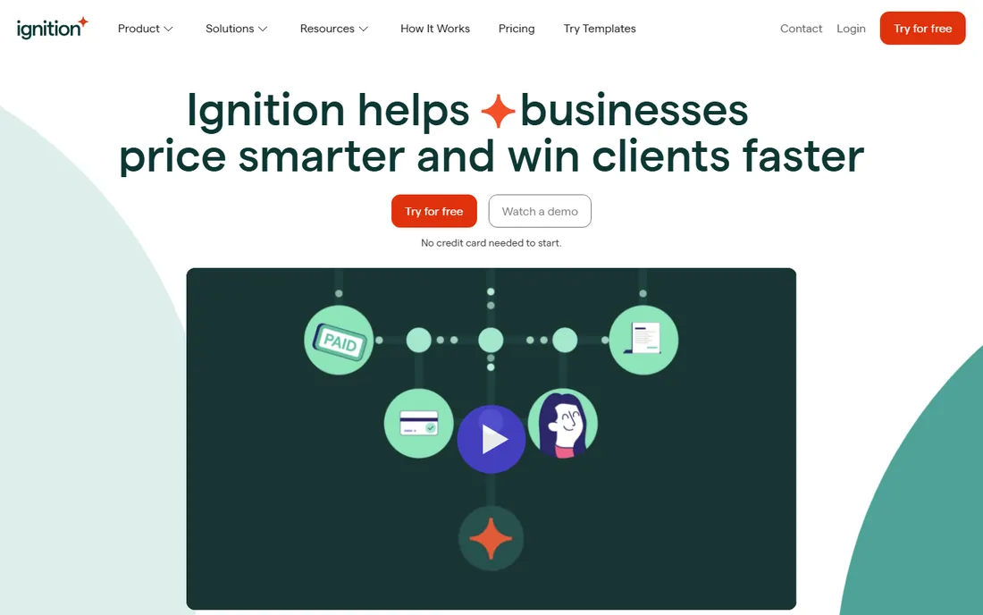 Ignition homepage