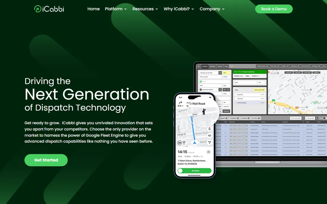 iCabbi homepage