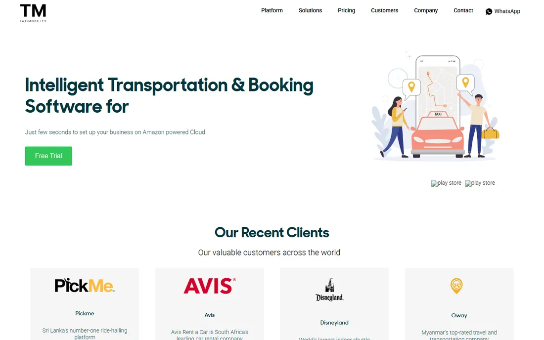 TaxiMobility homepage