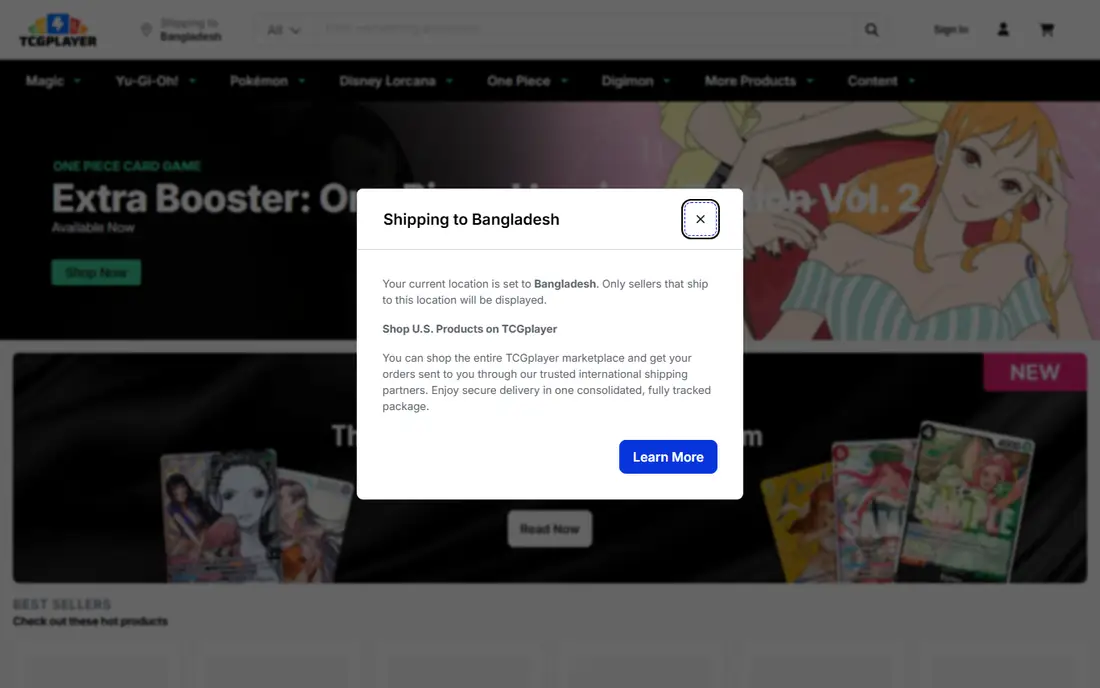 TCGplayer homepage