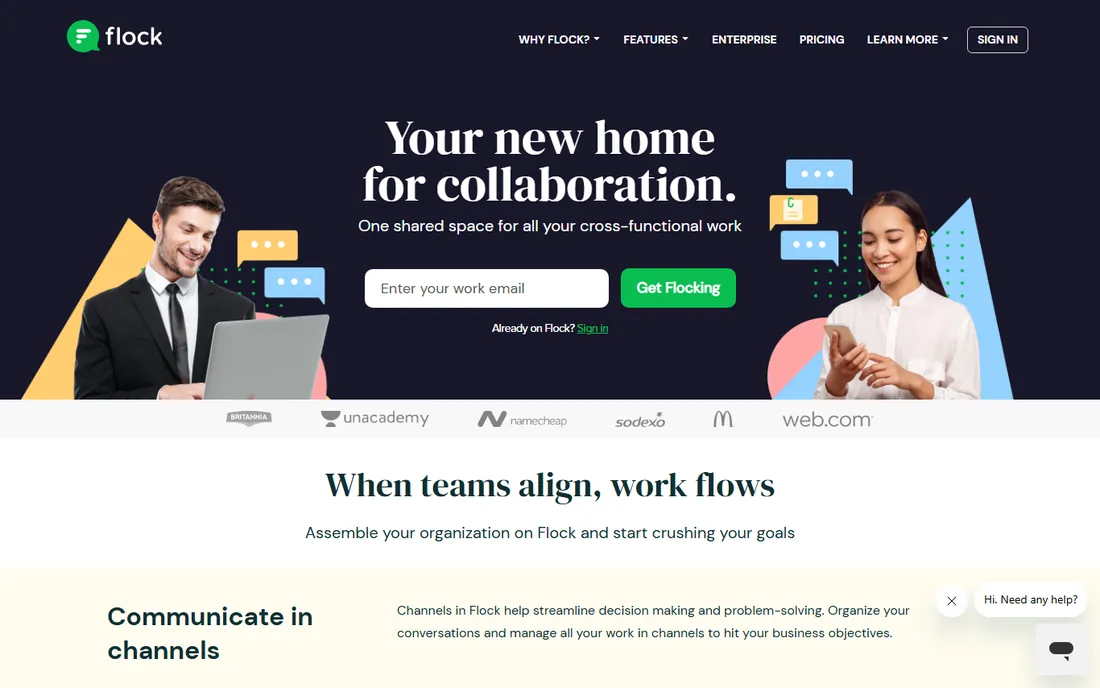Flock homepage