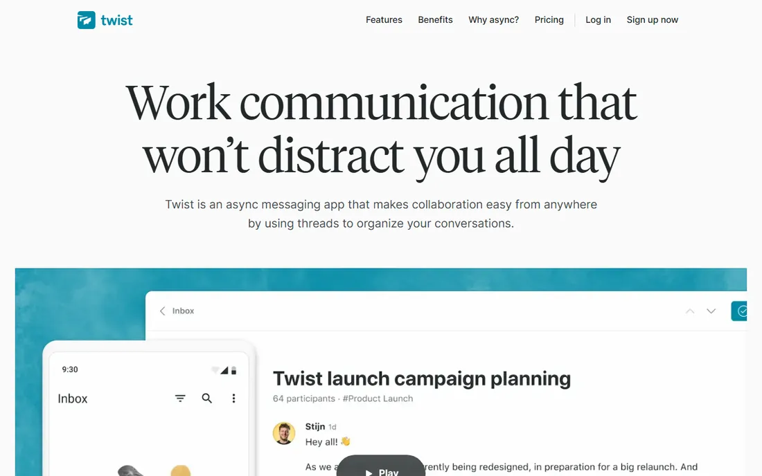 Twist homepage