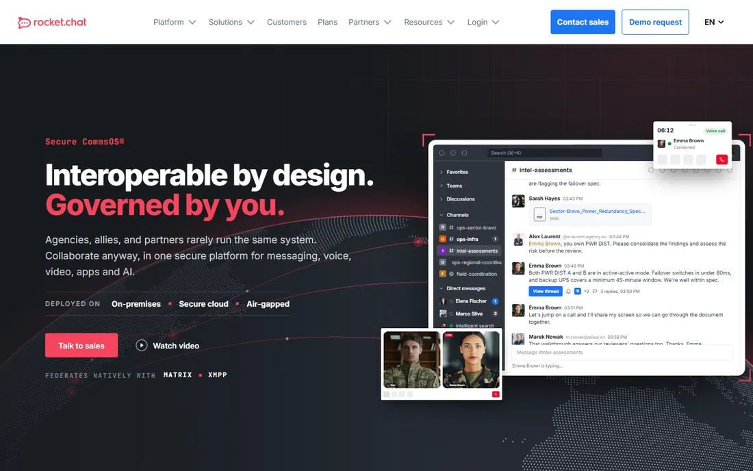 Rocket.Chat homepage