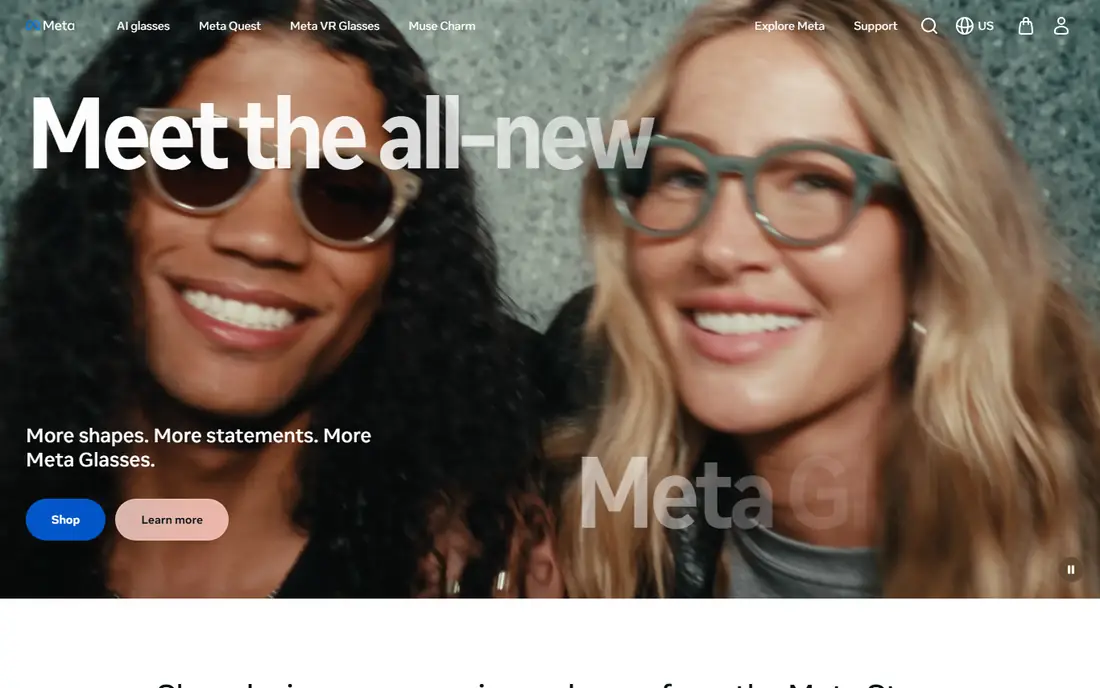 Meta homepage