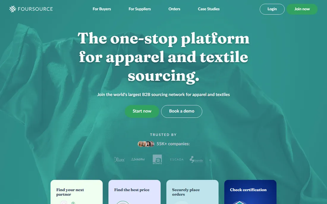 Foursource homepage