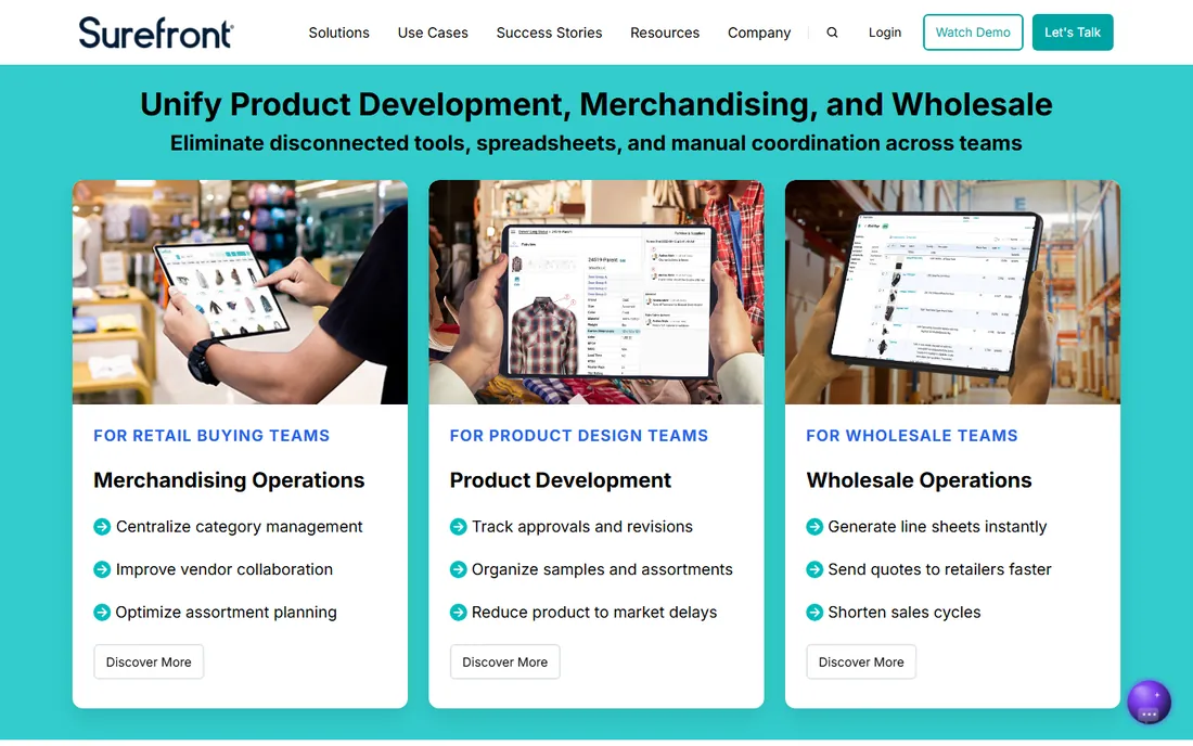 Surefront homepage
