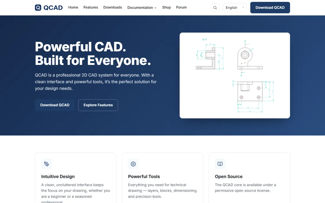 QCAD homepage