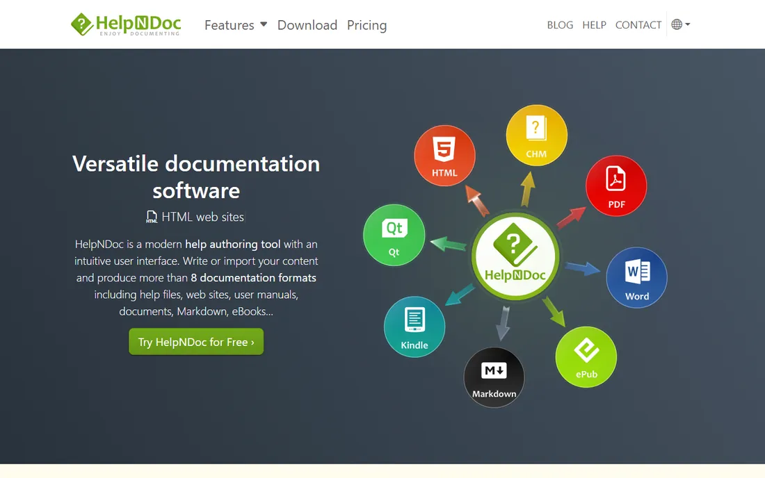 HelpNDoc homepage