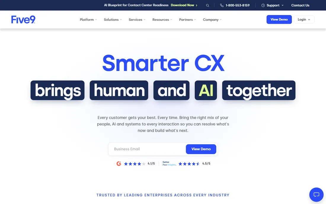 Five9 homepage