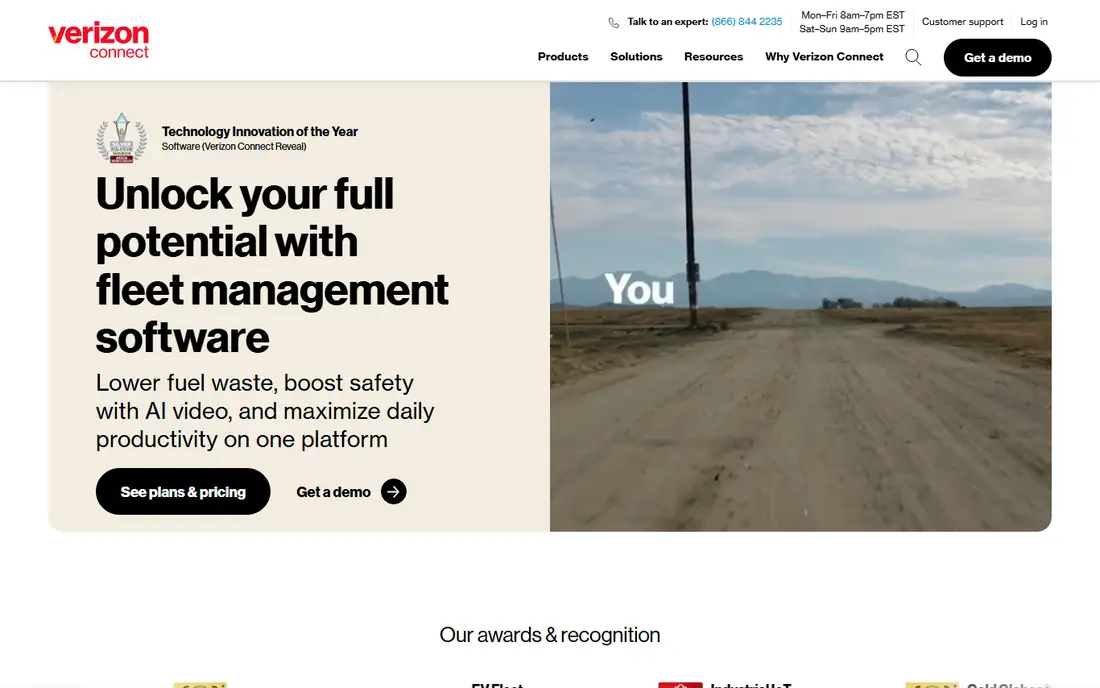 Verizon Connect homepage