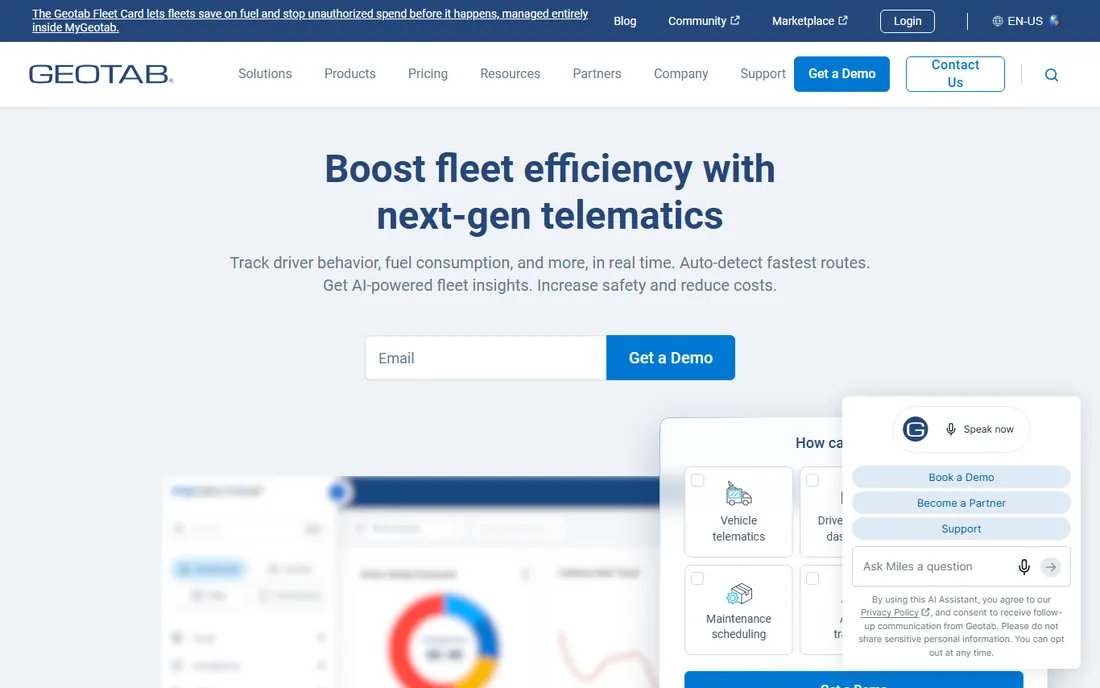 Geotab homepage