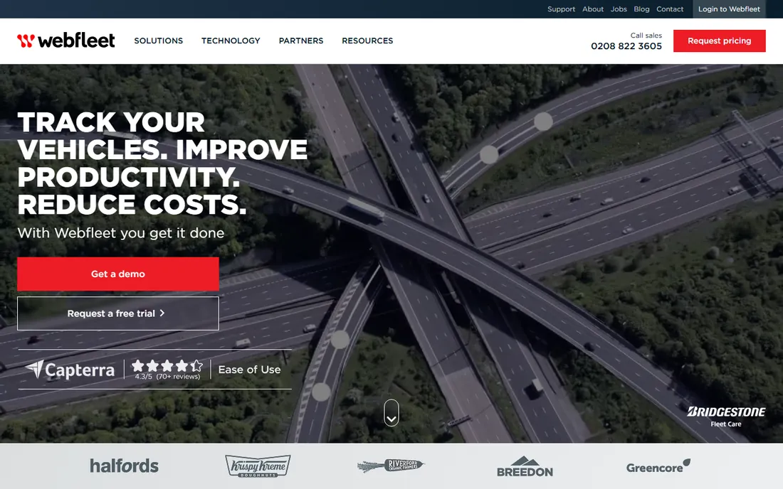 Webfleet homepage