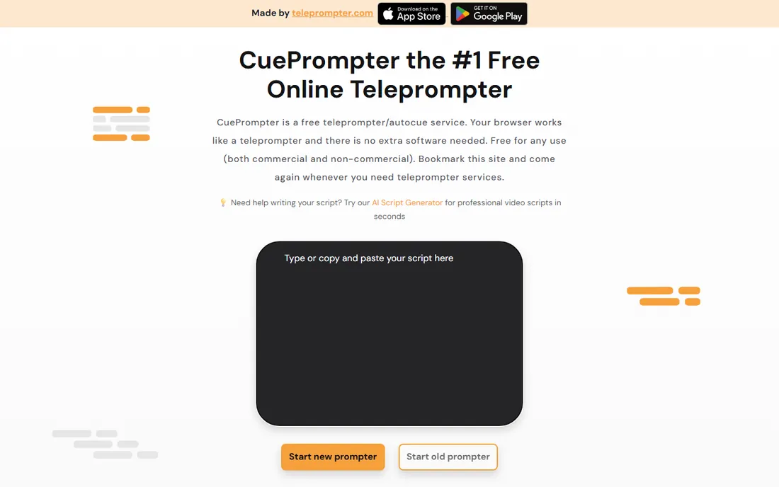 CuePrompter homepage