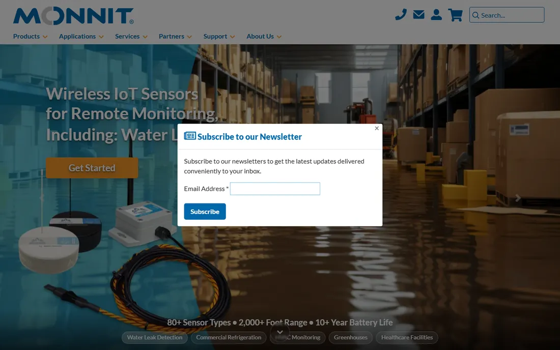 Monnit homepage