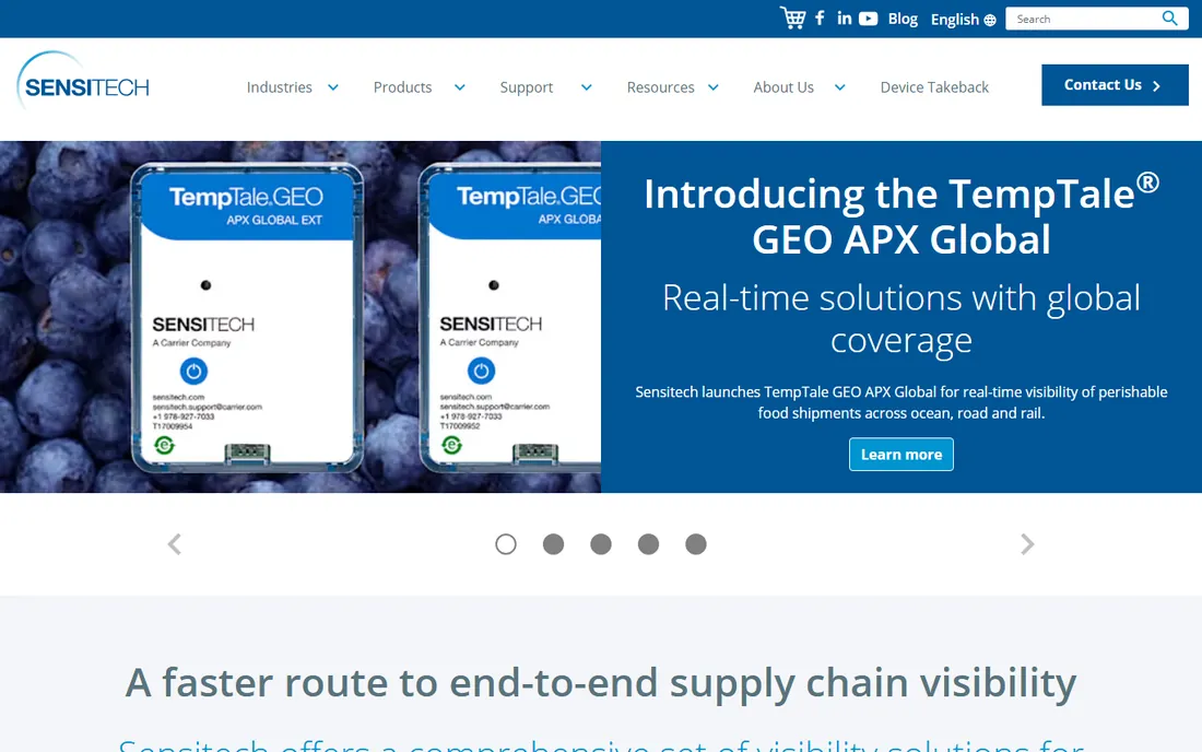 Sensitech homepage