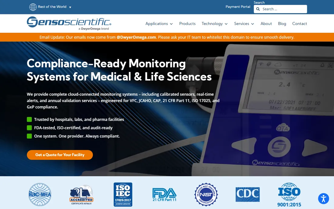 SensoScientific homepage