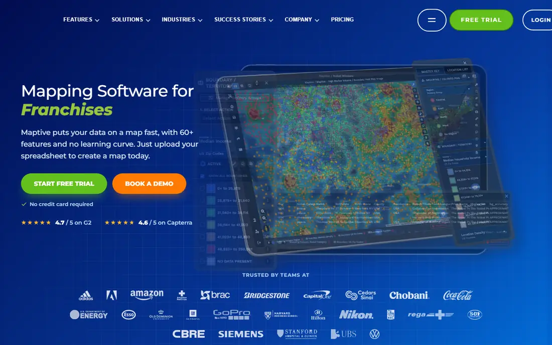 Maptive homepage