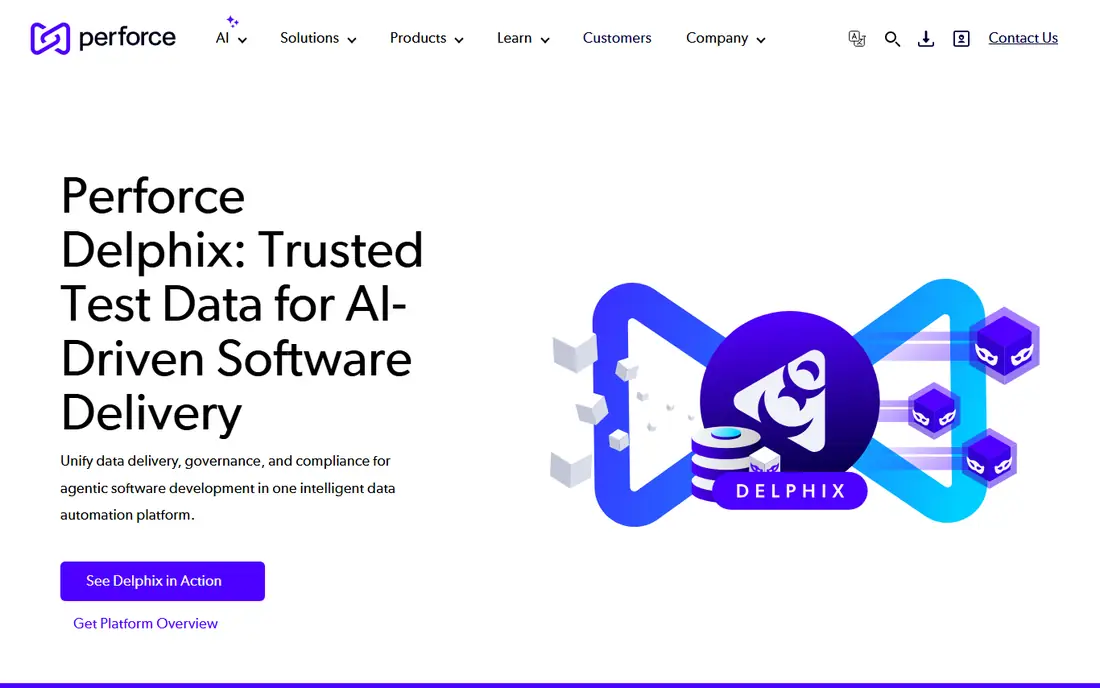 Delphix homepage