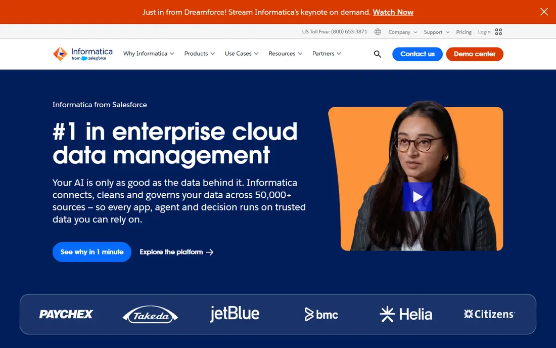 Informatica Test Data Management homepage