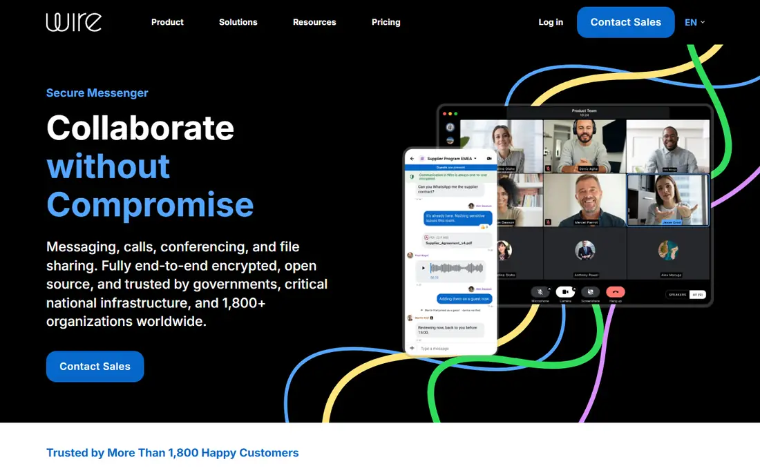 Wire homepage