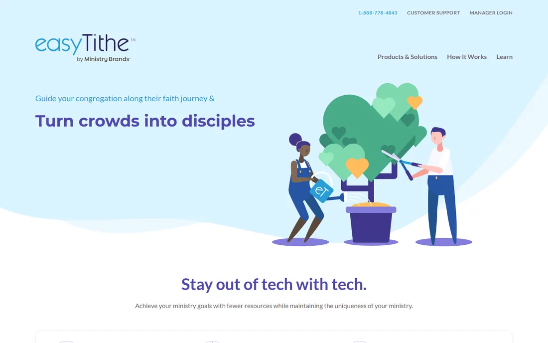 EasyTithe homepage