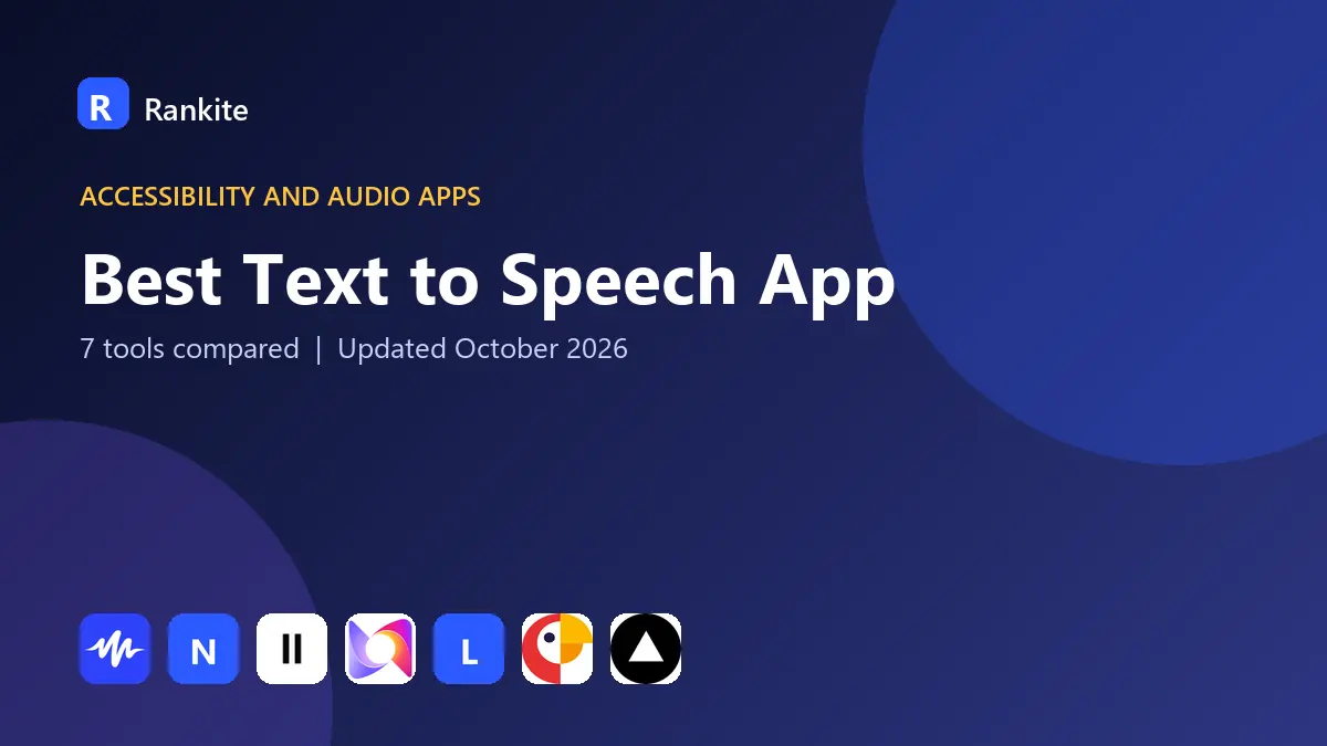 Best Text to Speech App in 2026: 7 Apps Compared