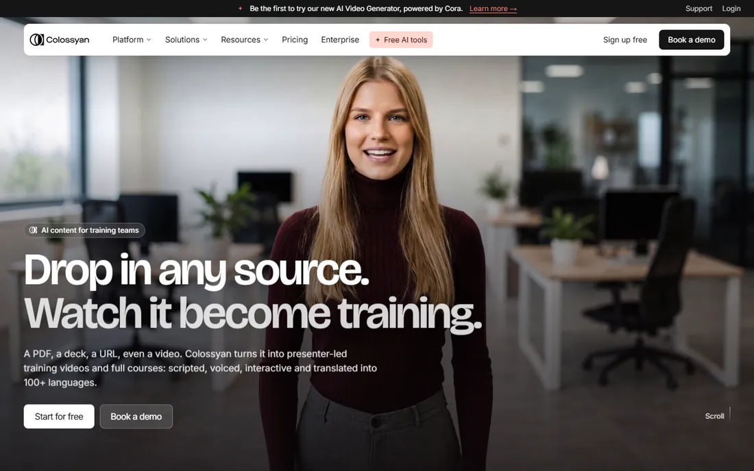 Colossyan homepage