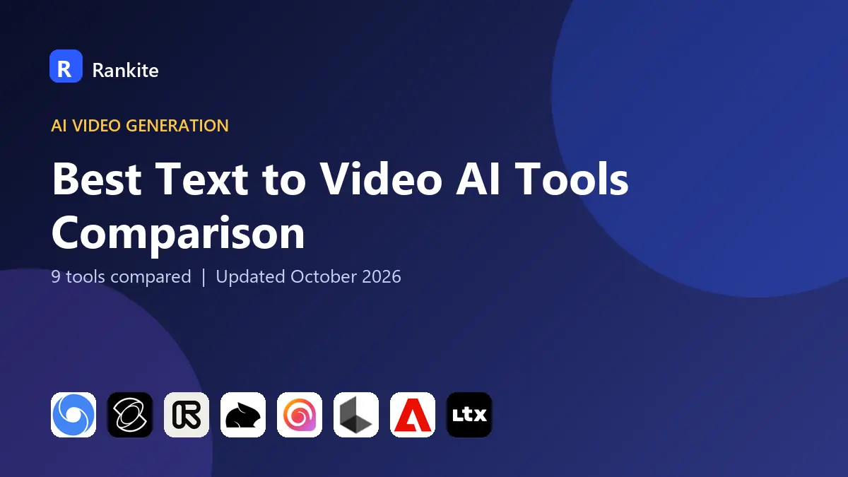 Best Text to Video AI Tools Comparison in 2026: 9 Tools Compared