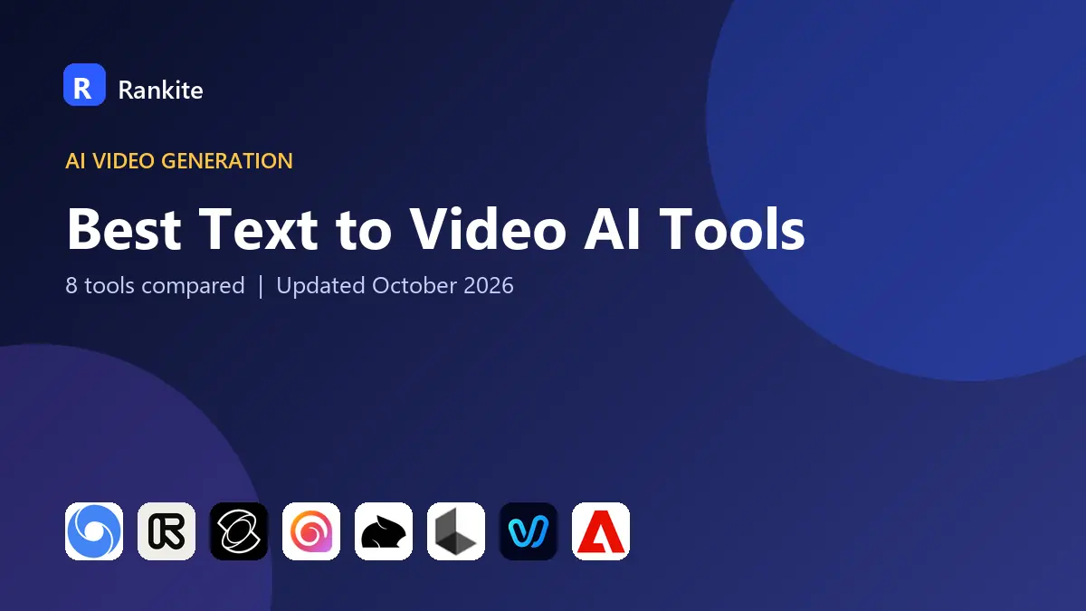 Best Text to Video AI Tools in 2026: 8 Tools Compared