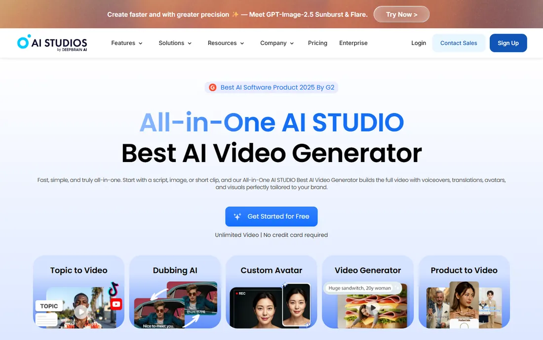 DeepBrain AI homepage