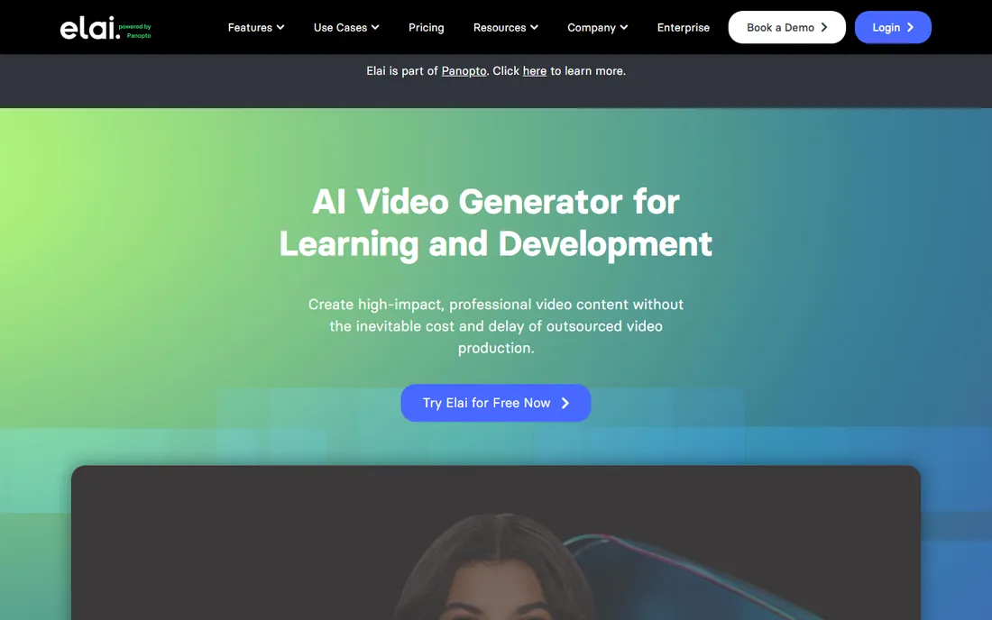 Elai homepage
