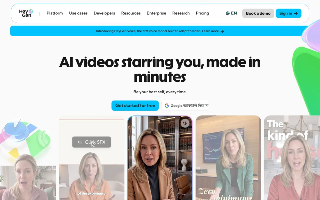 HeyGen homepage
