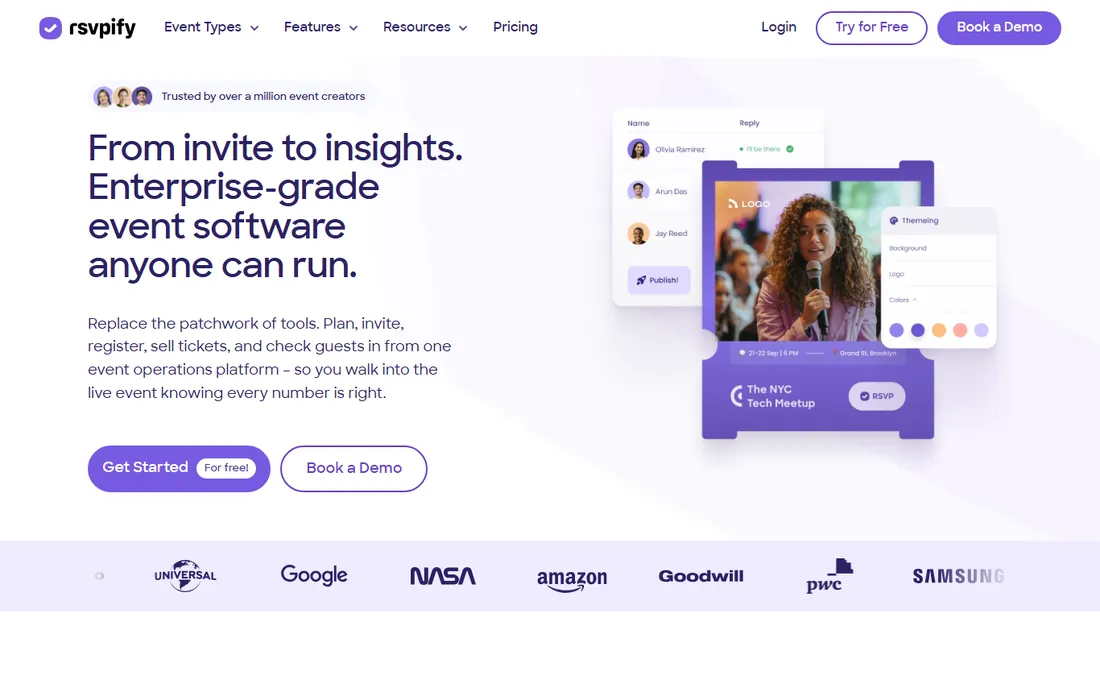 RSVPify homepage