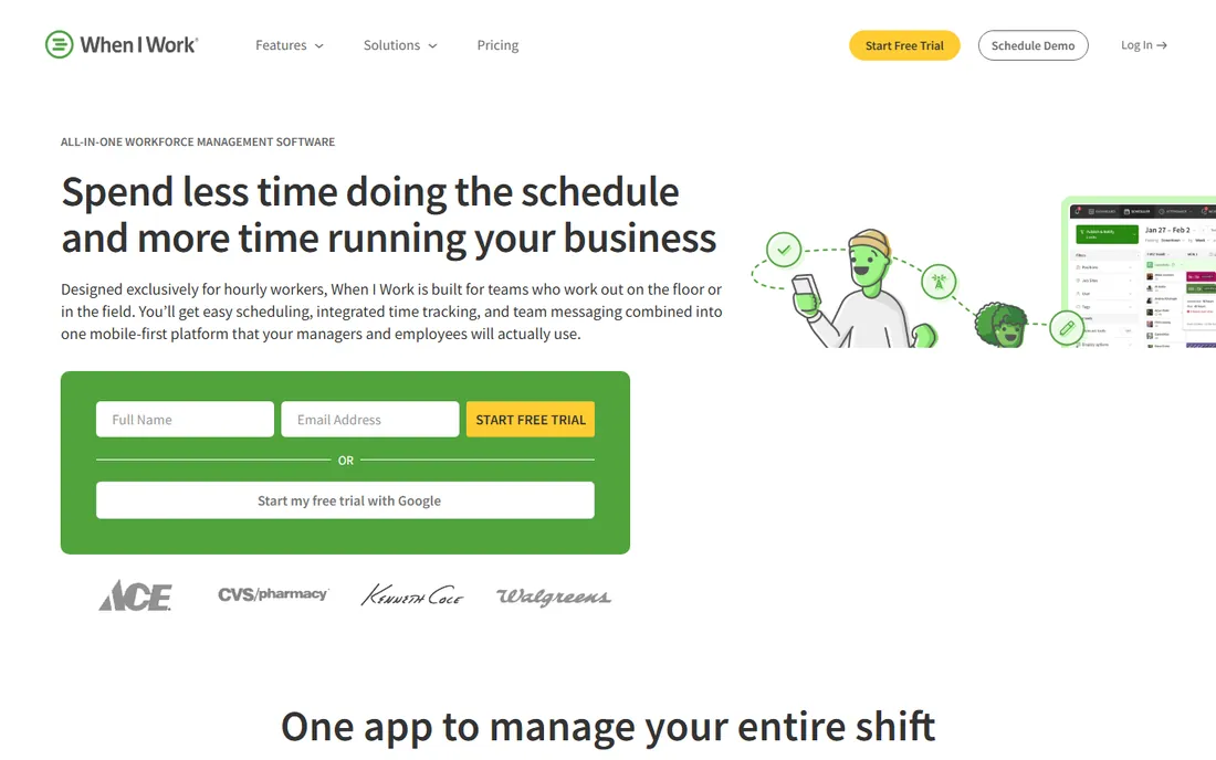 When I Work homepage