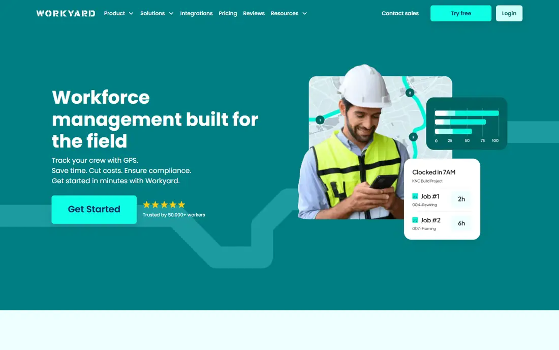 Workyard homepage