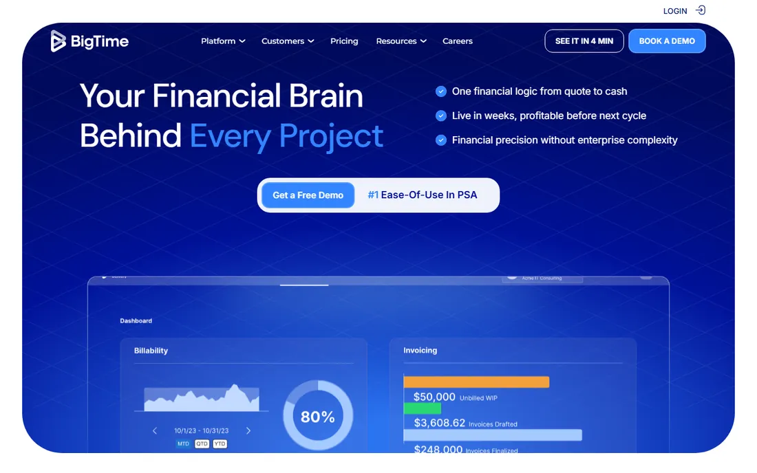 BigTime homepage