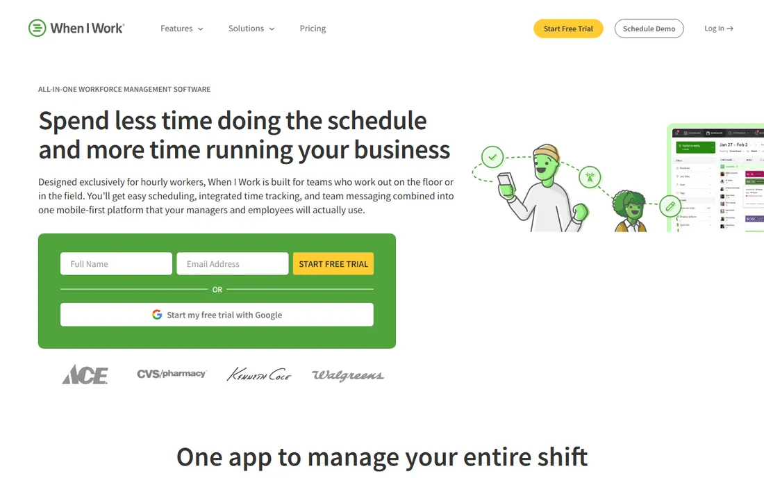 When I Work homepage