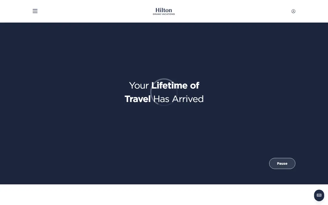 Hilton Grand Vacations homepage