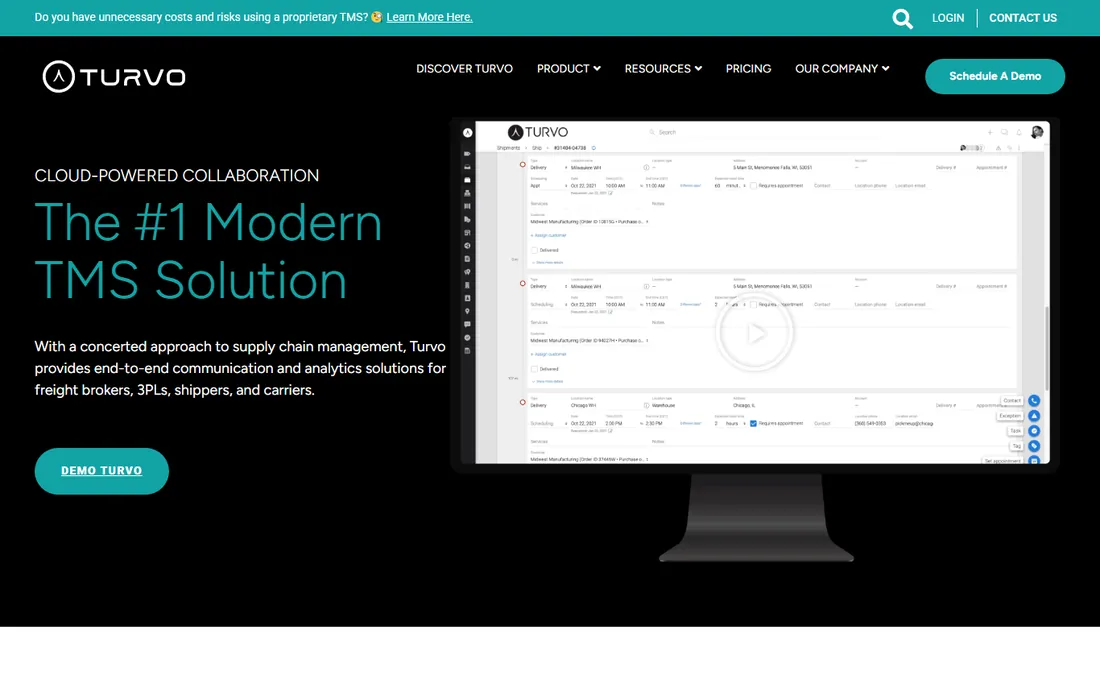 Turvo homepage