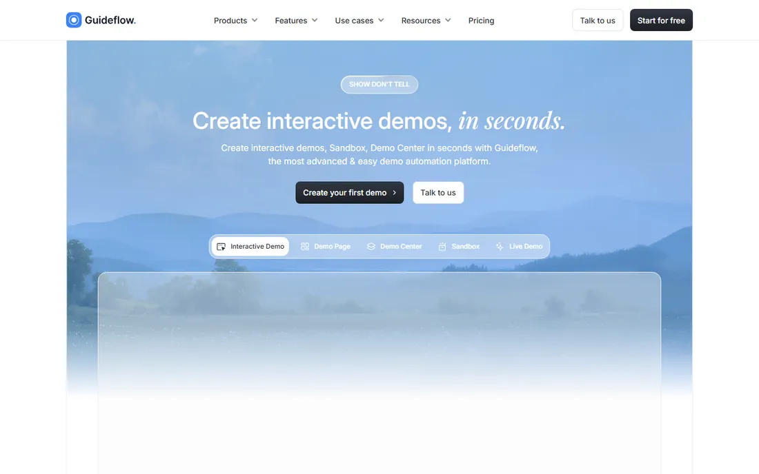 Guideflow homepage