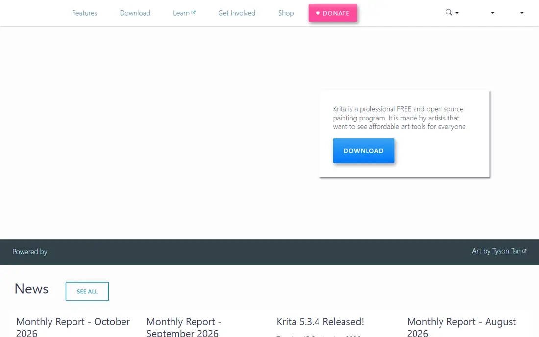 Krita homepage